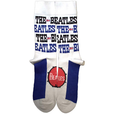 THE BEATLES ビートルズ (結成 65周年 ) - Budokan Poster & Drum Logo / ソックス / メンズ - PGS