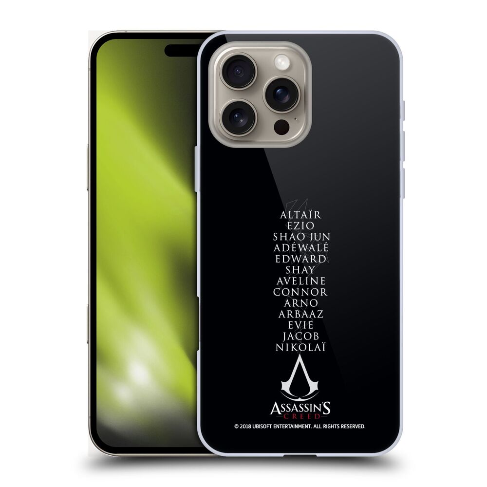 ASSASSINS CREED アサシンクリード - Legacy Typography / Names ハード case / Apple iPhoneケース - PGS