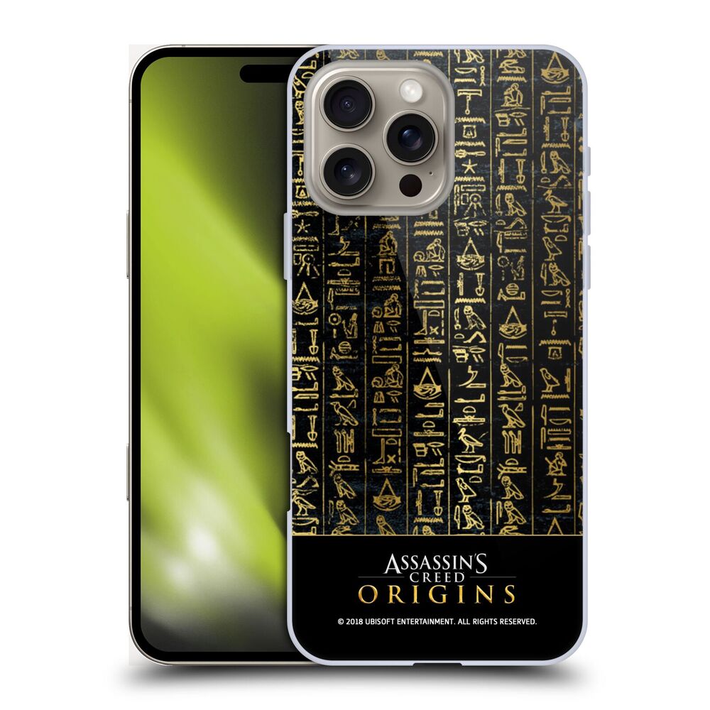 ASSASSINS CREED アサシンクリード - Origins Patterns / Black Hieroglyphics ハード case / Apple iPhoneケース - PGS