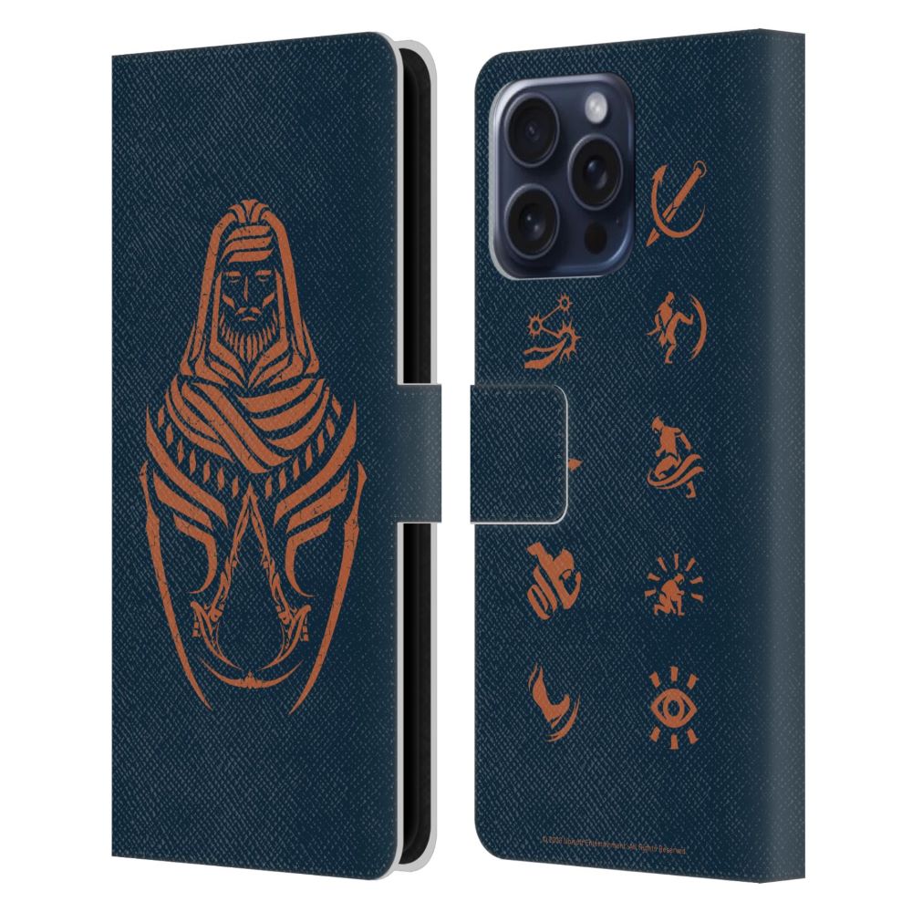 ASSASSINS CREED アサシンクリード - Mirage Graphics / Basim Crest レザー手帳型 / Apple iPhoneケース - PGS