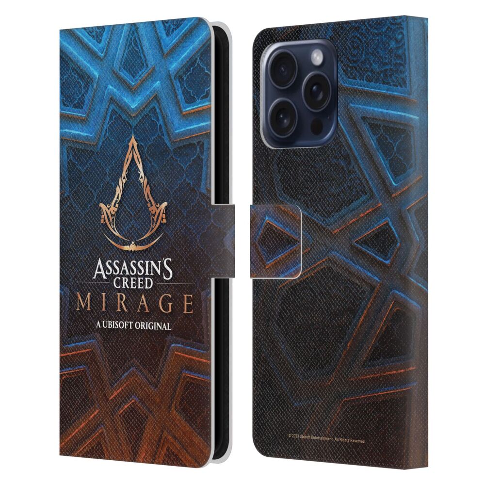 ASSASSINS CREED アサシンクリード - Mirage Graphics / Crest Logo レザー手帳型 / Apple iPhoneケース - PGS