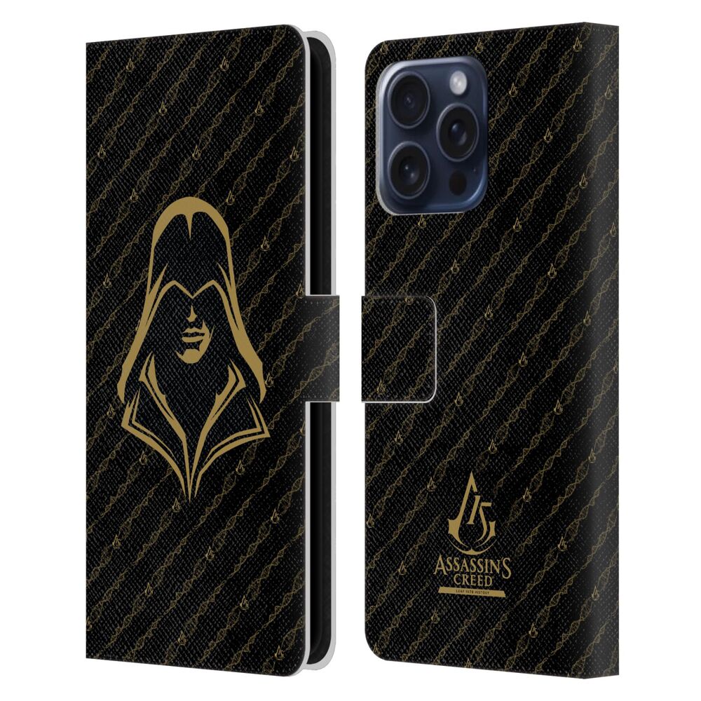 ASSASSINS CREED アサシンクリード - 15th Anniversary Graphics / Alta?r Silhouette レザー手帳型 / Apple iPhoneケース - PGS