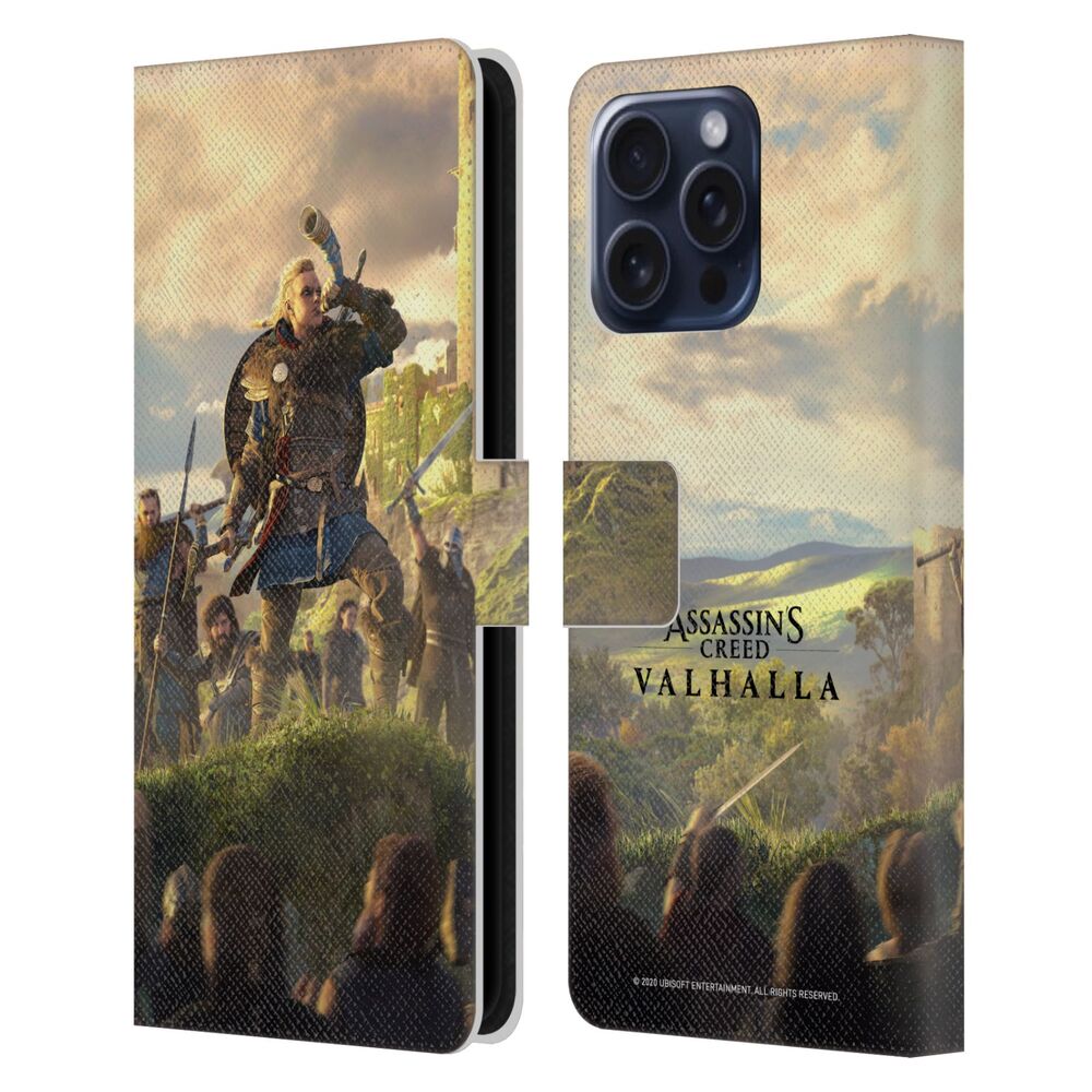 ASSASSINS CREED アサシンクリード - Valhalla Key Art / Female Eivor Raid Leader レザー手帳型 / Apple iPhoneケース - PGS
