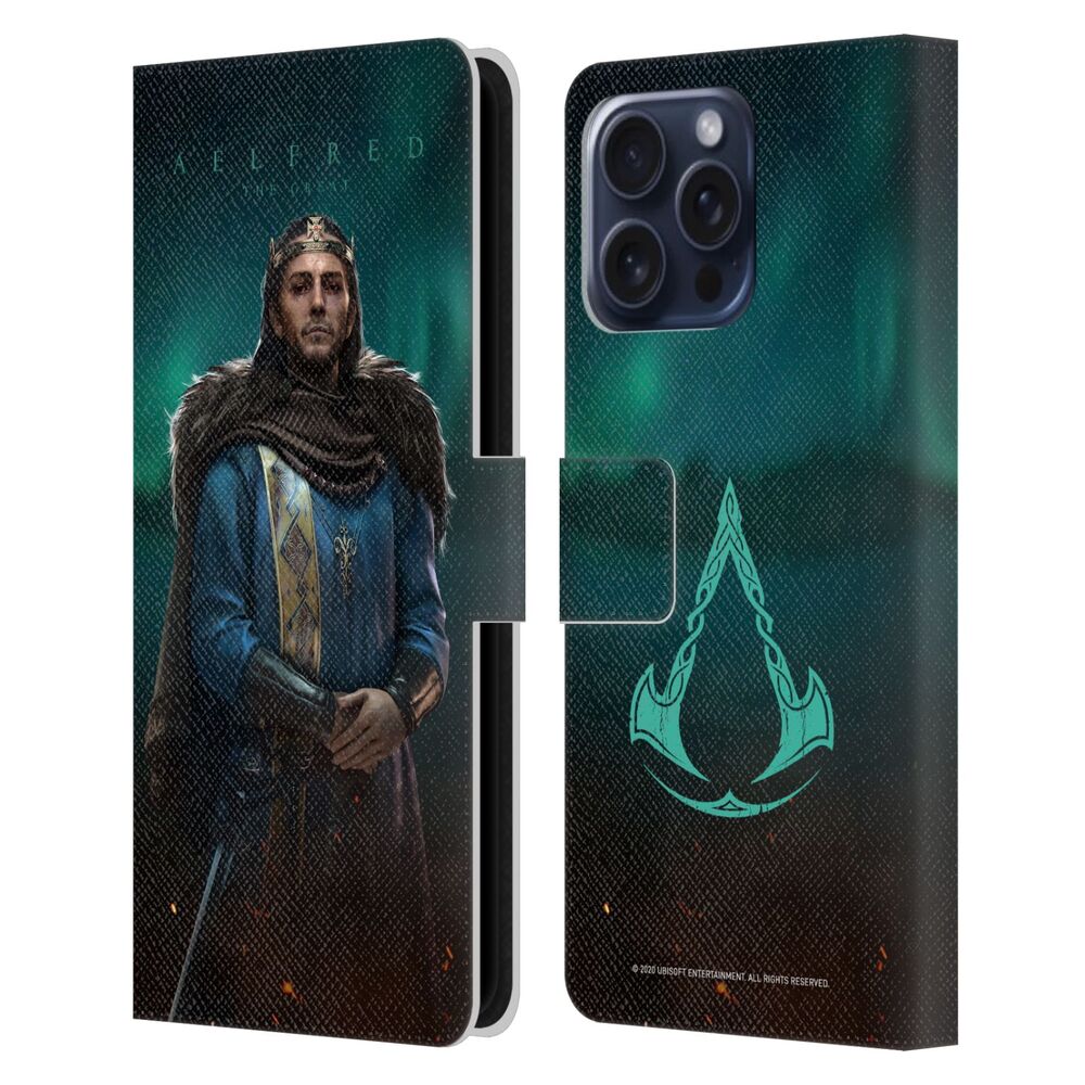 ASSASSINS CREED アサシンクリード - Valhalla Key Art / Alfred The Great レザー手帳型 / Apple iPhoneケース - PGS