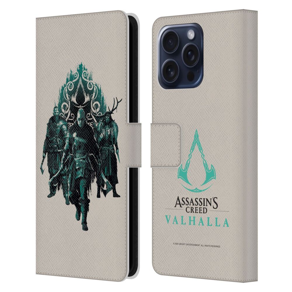 ASSASSINS CREED アサシンクリード - Valhalla Compositions And Patterns / Carvings And Paint レザー手帳型 / Apple iPhoneケース - PGS