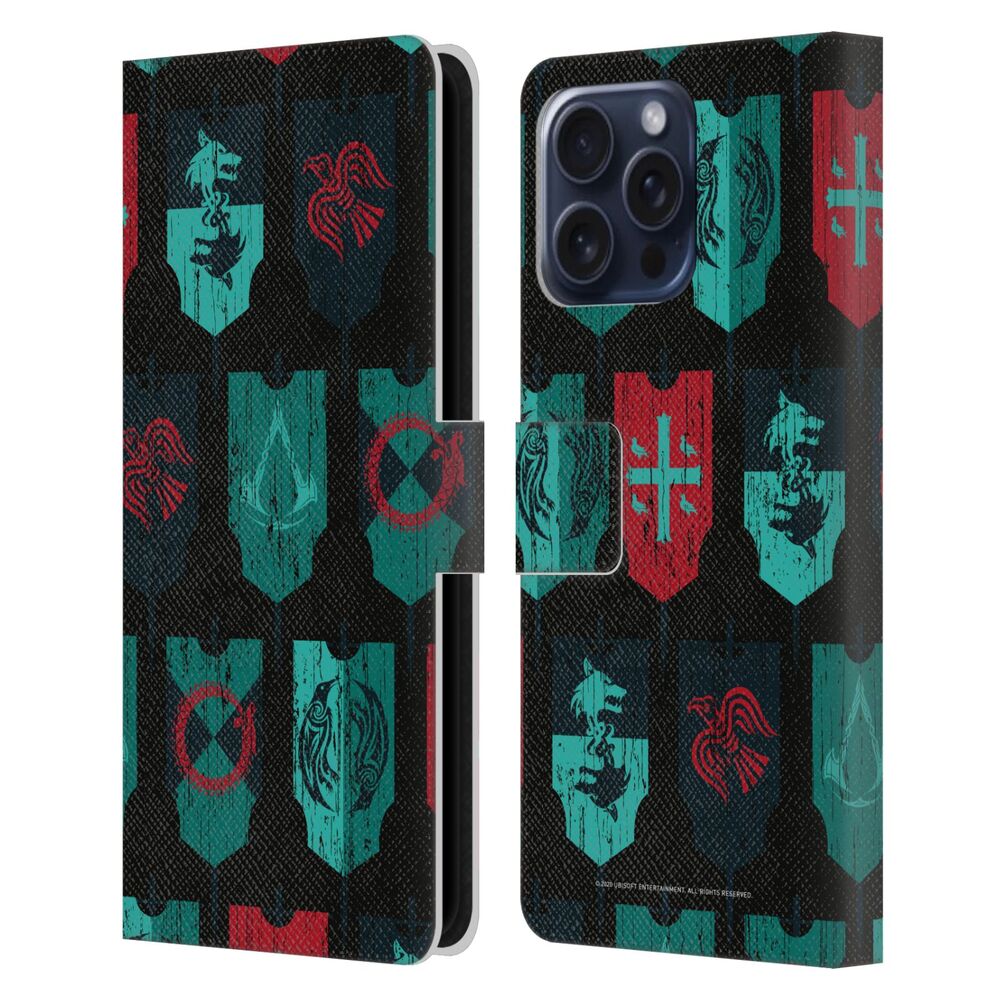 ASSASSINS CREED アサシンクリード - Valhalla Compositions And Patterns / Banners レザー手帳型 / Apple iPhoneケース - PGS