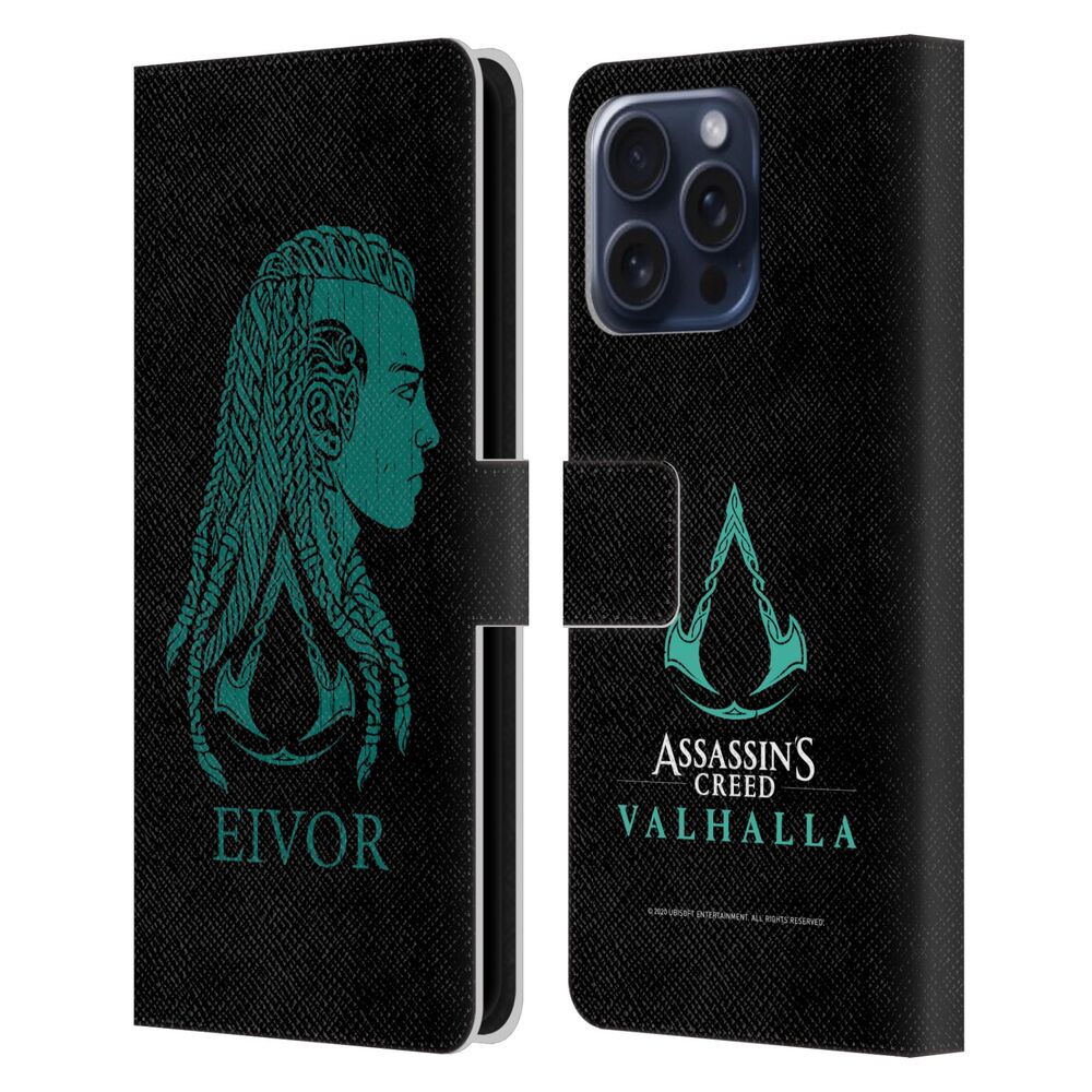 ASSASSINS CREED アサシンクリード - Valhalla Compositions And Patterns / Eivor's Female Version レザー手帳型 / Apple iPhoneケース - PGS