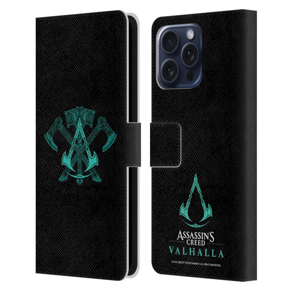 ASSASSINS CREED アサシンクリード - Valhalla Symbols And Patterns / ACV Weapons レザー手帳型 / Apple iPhoneケース - PGS