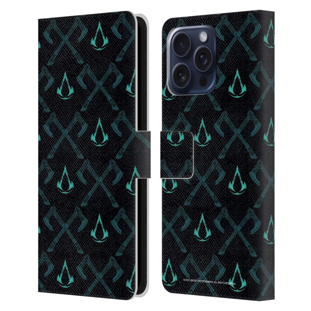 ASSASSINS CREED アサシンクリード - Valhalla Symbols And Patterns / ACV Pattern 1 レザー手帳型 / Apple iPhoneケース - PGS
