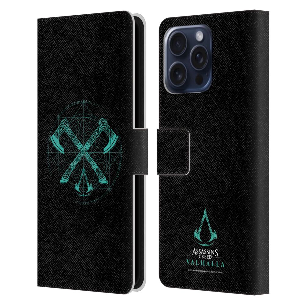ASSASSINS CREED アサシンクリード - Valhalla Compositions / Dual Axes レザー手帳型 / Apple iPhoneケース - PGS