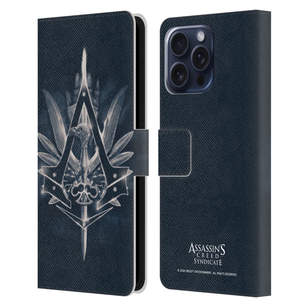 ASSASSINS CREED アサシンクリード - Syndicate Logo Art / Weapons レザー手帳型 / Apple iPhoneケース - PGS