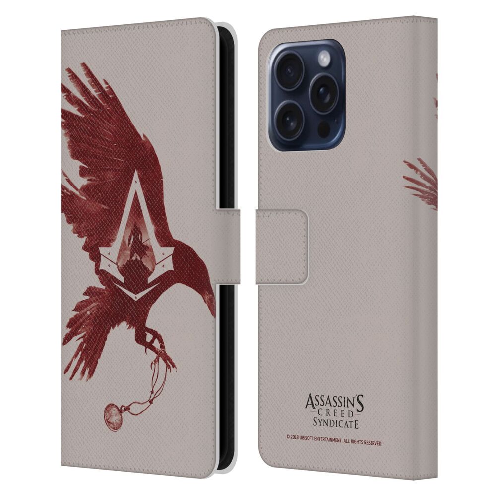 ASSASSINS CREED アサシンクリード - Syndicate Logo Art / Crow And Shilling Necklace レザー手帳型 / Apple iPhoneケース - PGS