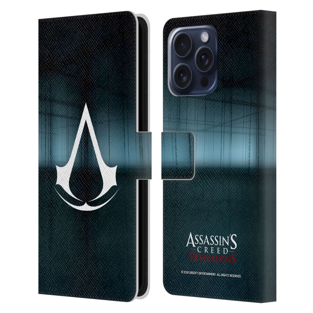 ASSASSINS CREED アサシンクリード - Revelations Logo / Animus Black Room レザー手帳型 / Apple iPhoneケース - PGS