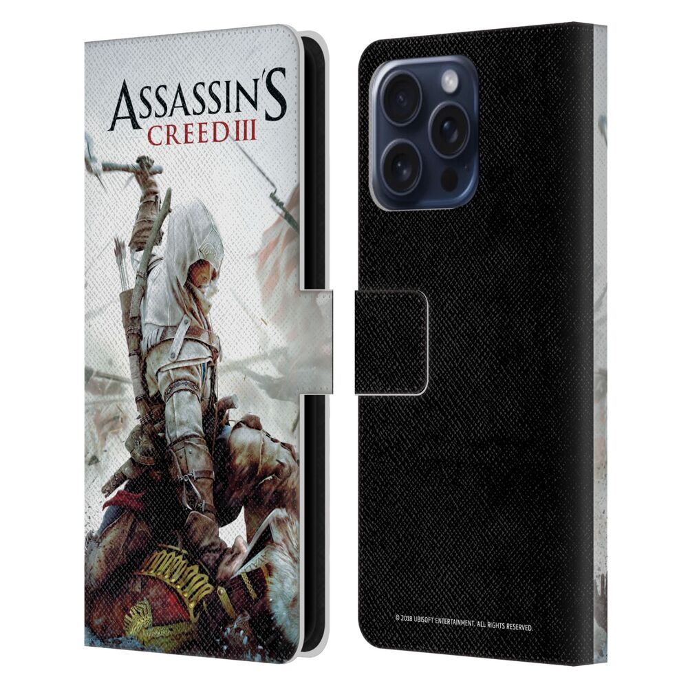 ASSASSINS CREED アサシンクリード - III Key Art / Connor Axe レザー手帳型 / Apple iPhoneケース - PGS