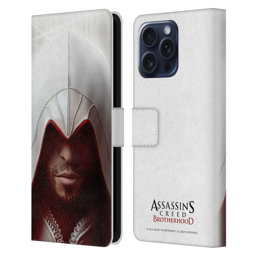 ASSASSINS CREED アサシンクリード - Brotherhood Artworks / Ezio Hood レザー手帳型 / Apple iPhoneケース - PGS