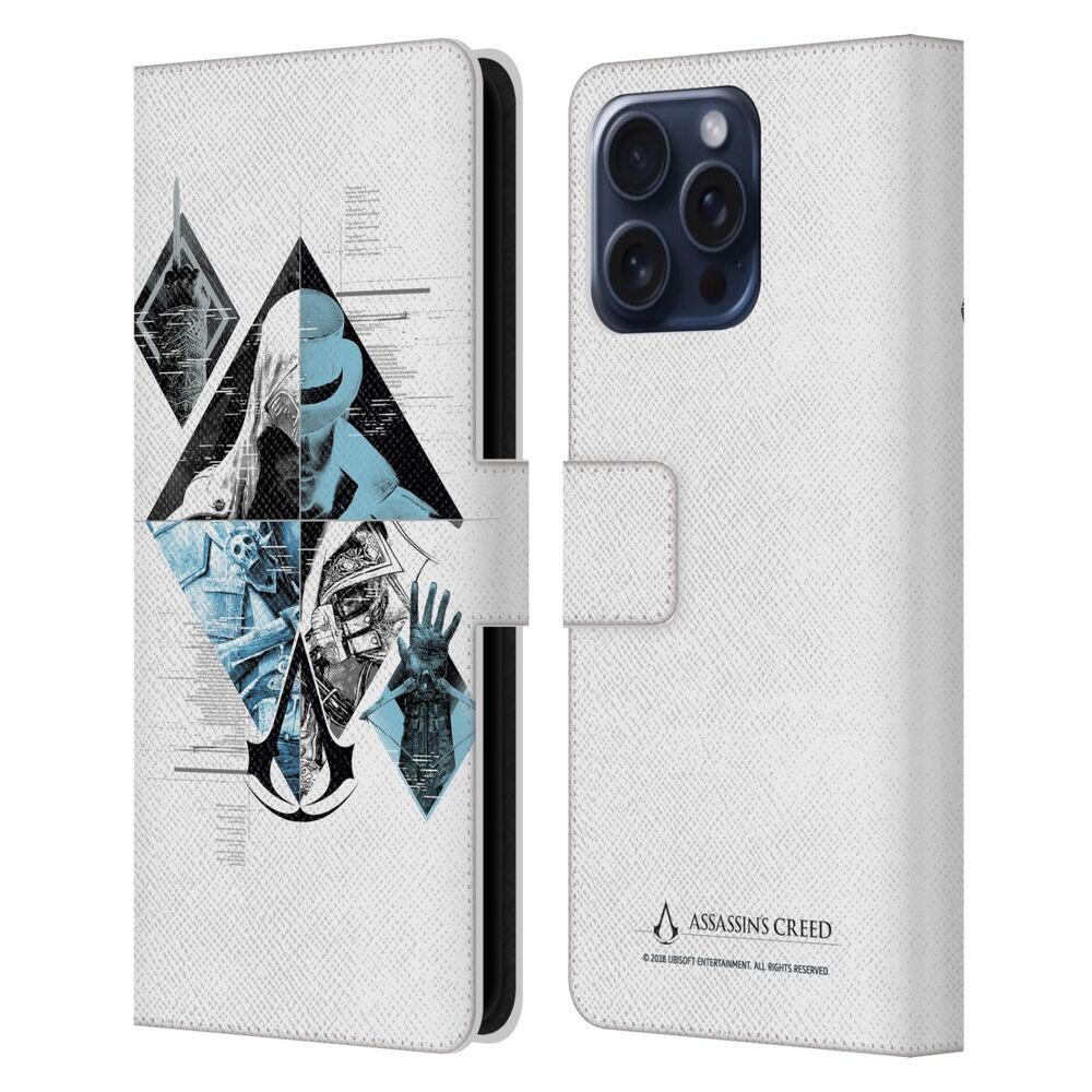ASSASSINS CREED アサシンクリード - Legacy Character Artwork / Glitch レザー手帳型 / Apple iPhoneケース - PGS