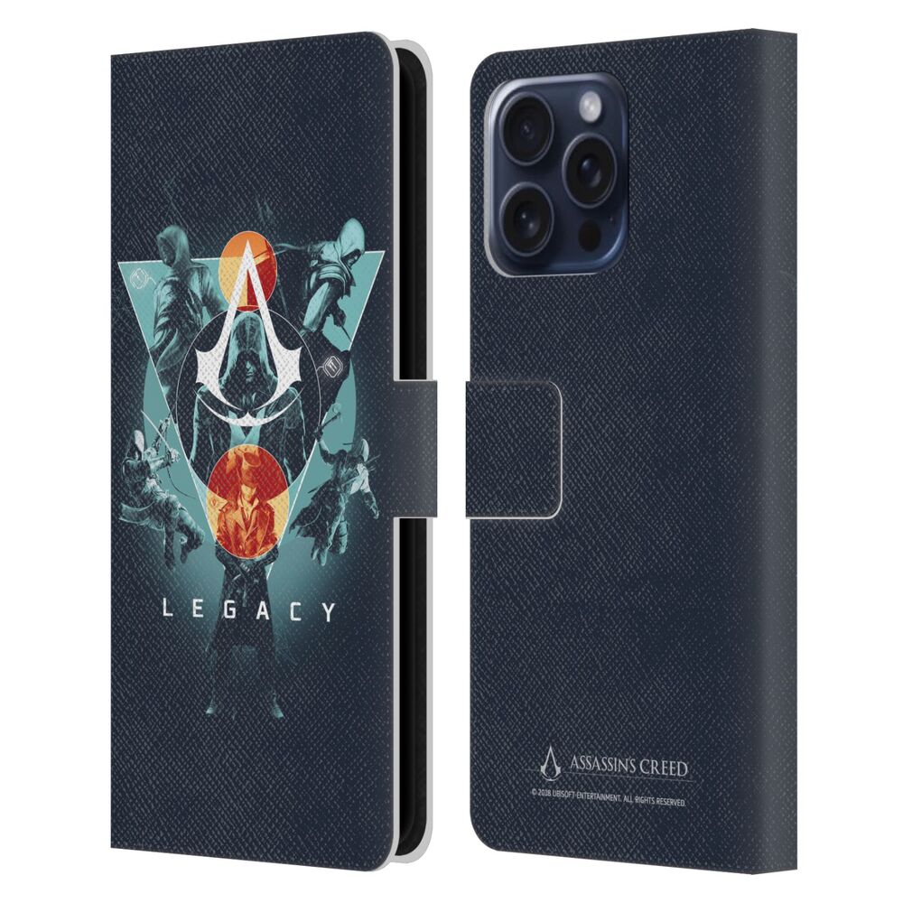 ASSASSINS CREED アサシンクリード - Legacy Character Artwork / Geometric レザー手帳型 / Apple iPhoneケース - PGS