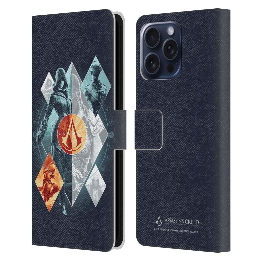 ASSASSINS CREED アサシンクリード - Legacy Character Artwork / Diamonds レザー手帳型 / Apple iPhoneケース - PGS