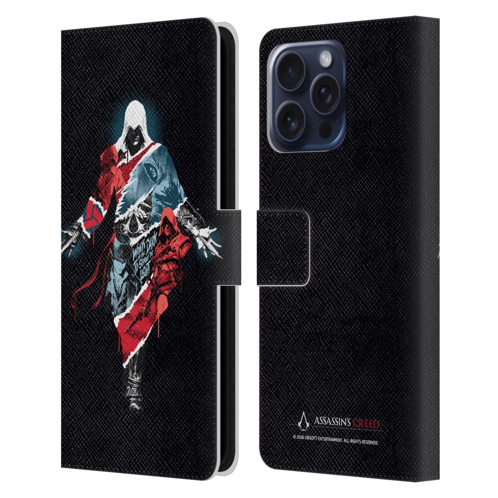ASSASSINS CREED アサシンクリード - Legacy Character Artwork / Double Exposure レザー手帳型 / Apple iPhoneケース - PGS