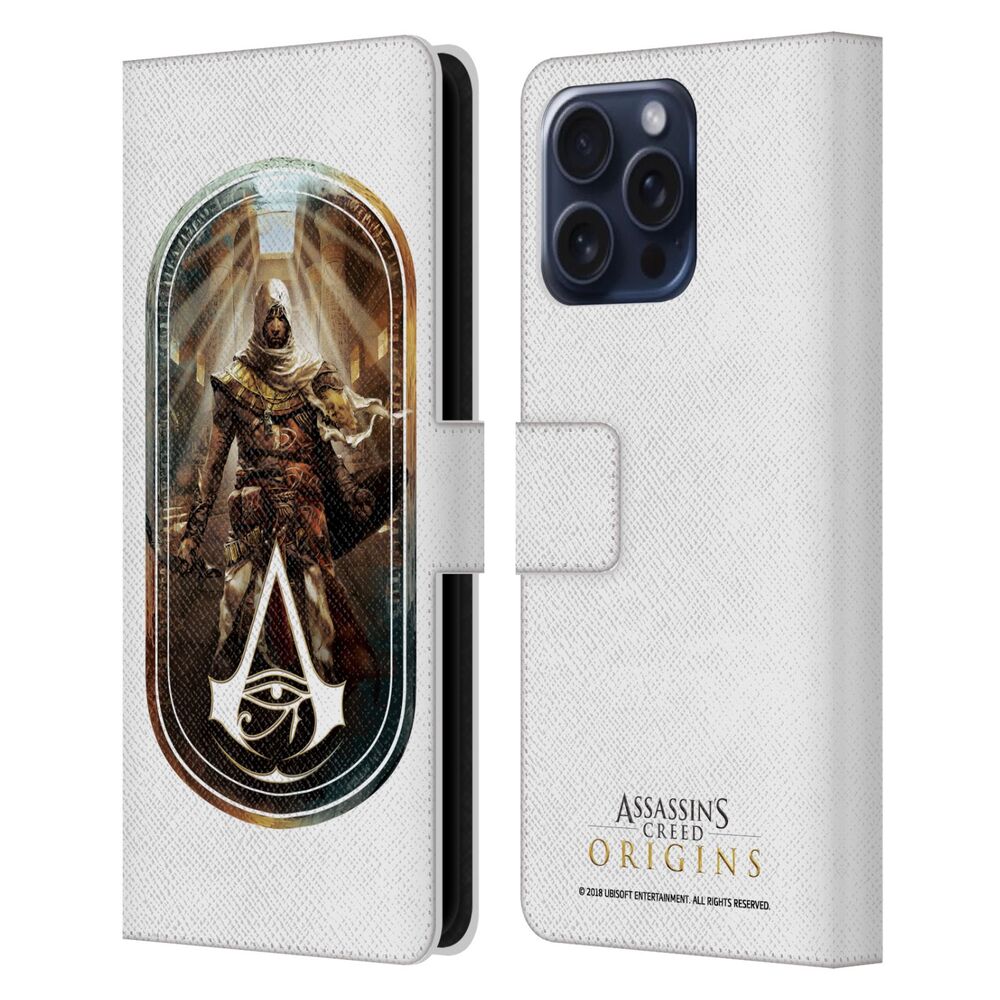 ASSASSINS CREED アサシンクリード - Origins Character Art / Bayek Emblem レザー手帳型 / Apple iPhoneケース - PGS