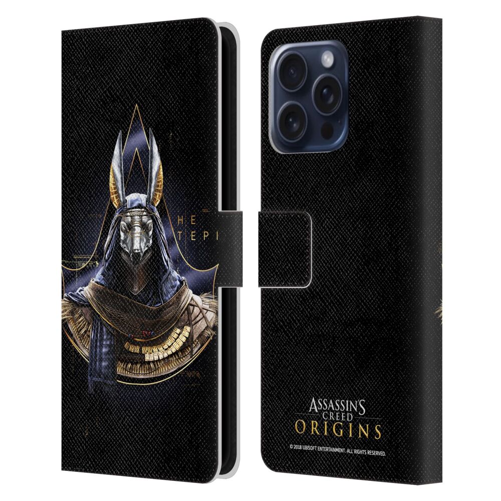 ASSASSINS CREED アサシンクリード - Origins Character Art / Hetepi レザー手帳型 / Apple iPhoneケース - PGS
