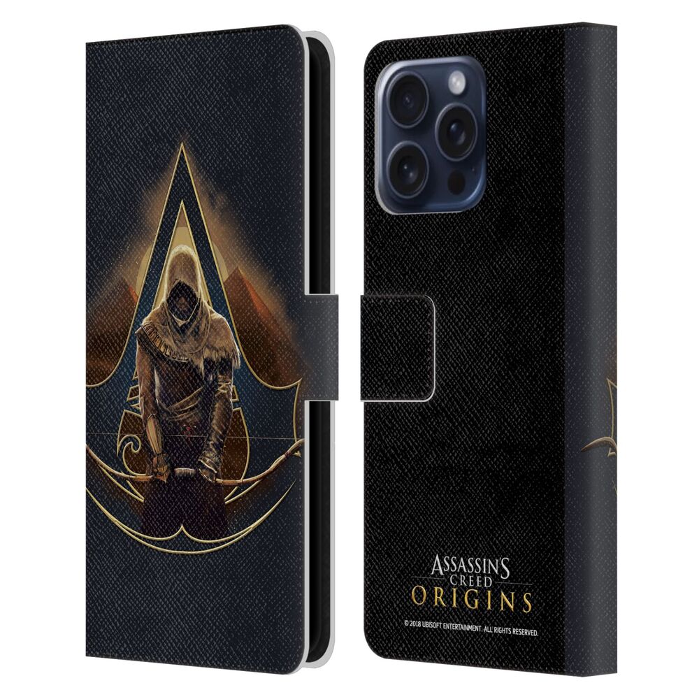 ASSASSINS CREED アサシンクリード - Origins Character Art / Bayek Bow レザー手帳型 / Apple iPhoneケース - PGS