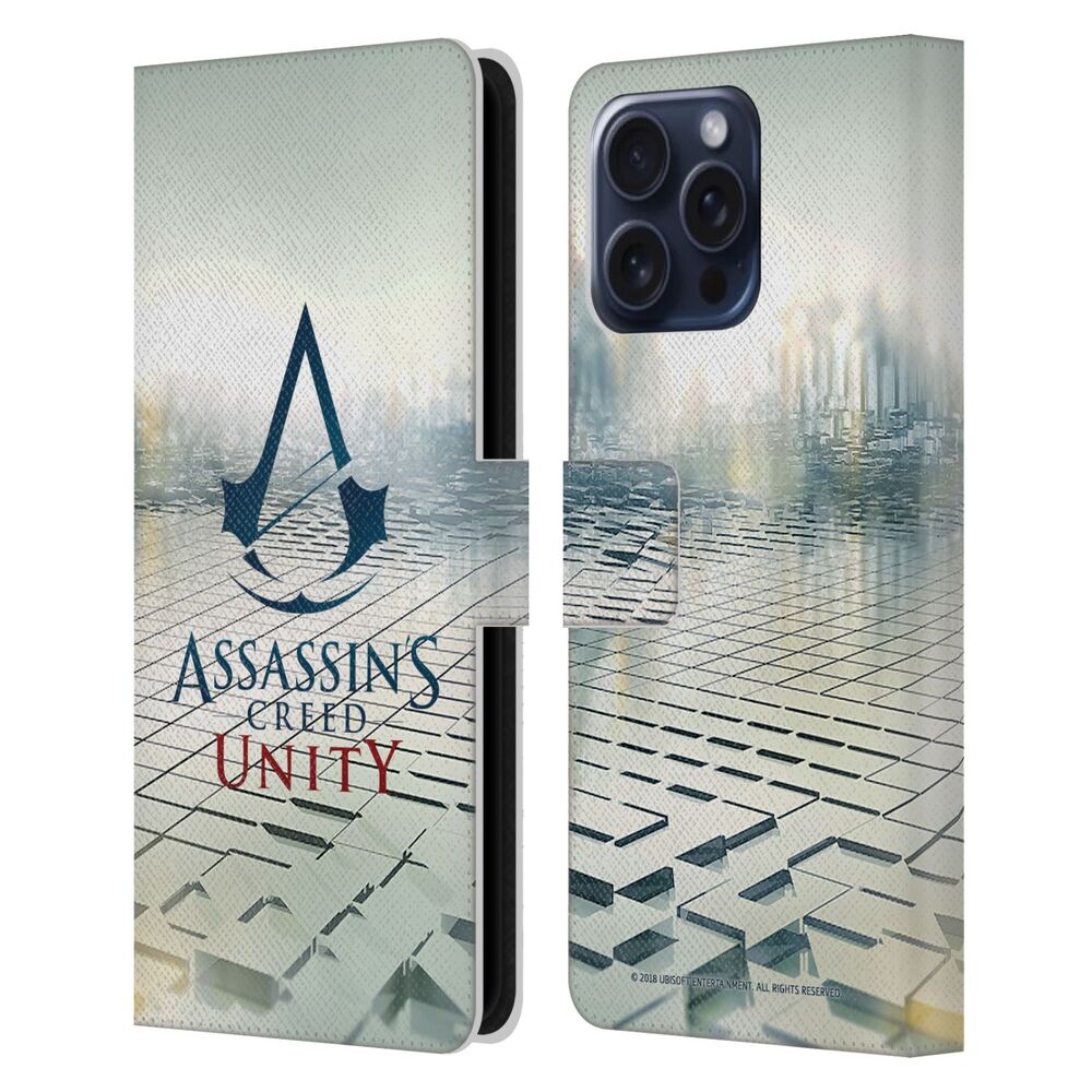 ASSASSINS CREED アサシンクリード - Unity Logo / Main レザー手帳型 / Apple iPhoneケース - PGS