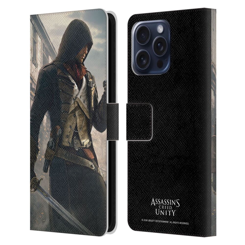ASSASSINS CREED アサシンクリード - Unity Key Art / Arno Dorian Cross レザー手帳型 / Apple iPhoneケース - PGS