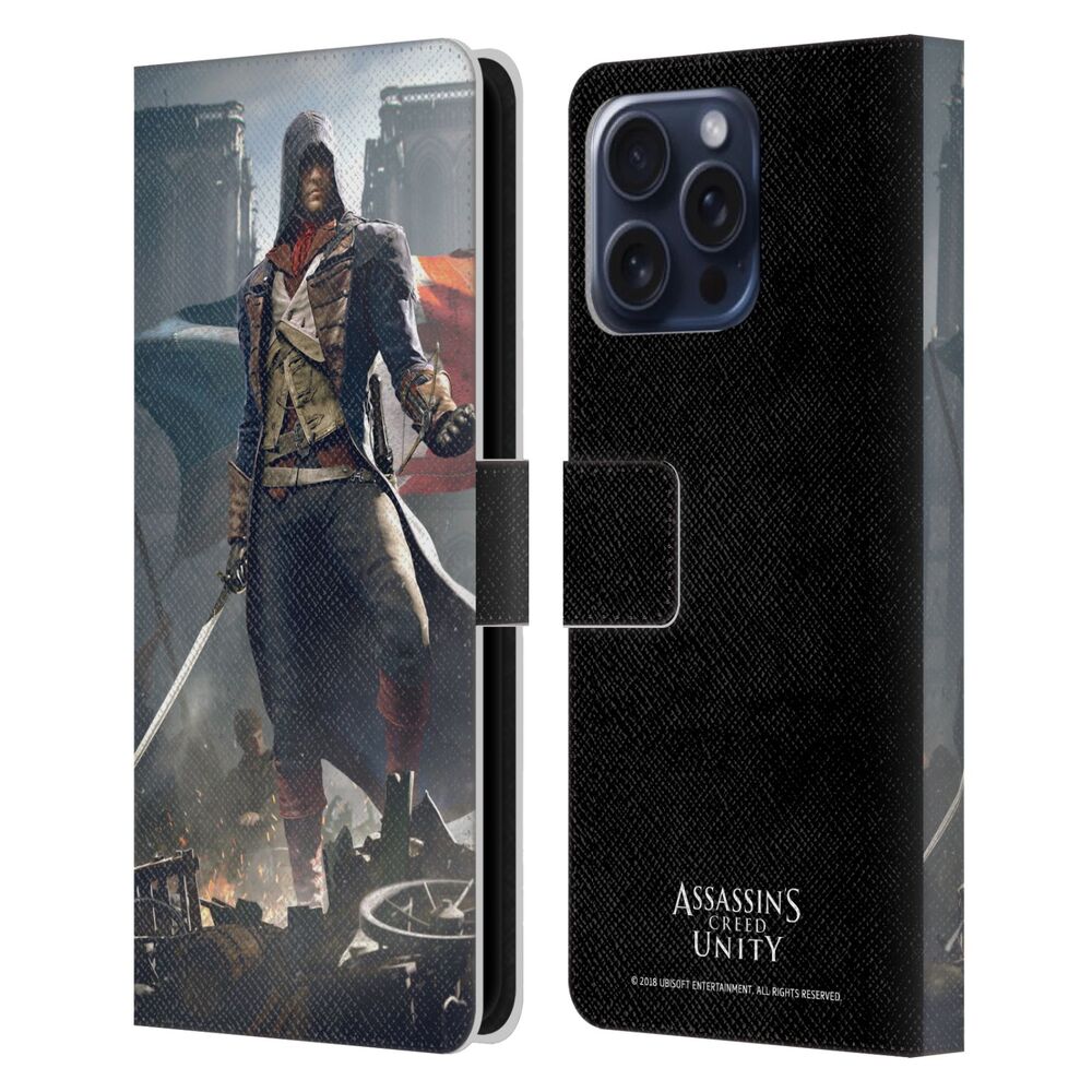 ASSASSINS CREED アサシンクリード - Unity Key Art / Arno Dorian French Flag レザー手帳型 / Apple iPhoneケース - PGS