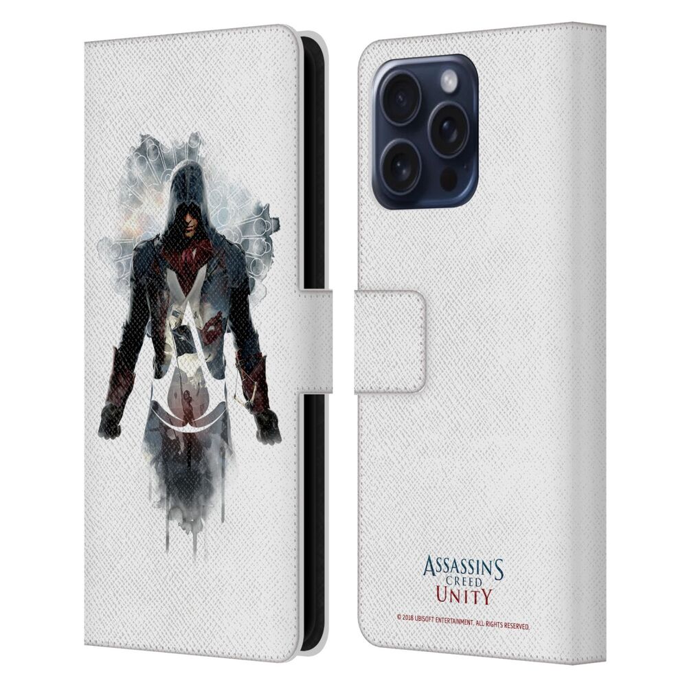 ASSASSINS CREED アサシンクリード - Unity Character Art / Arno Dorian Watercolour レザー手帳型 / Apple iPhoneケース - PGS