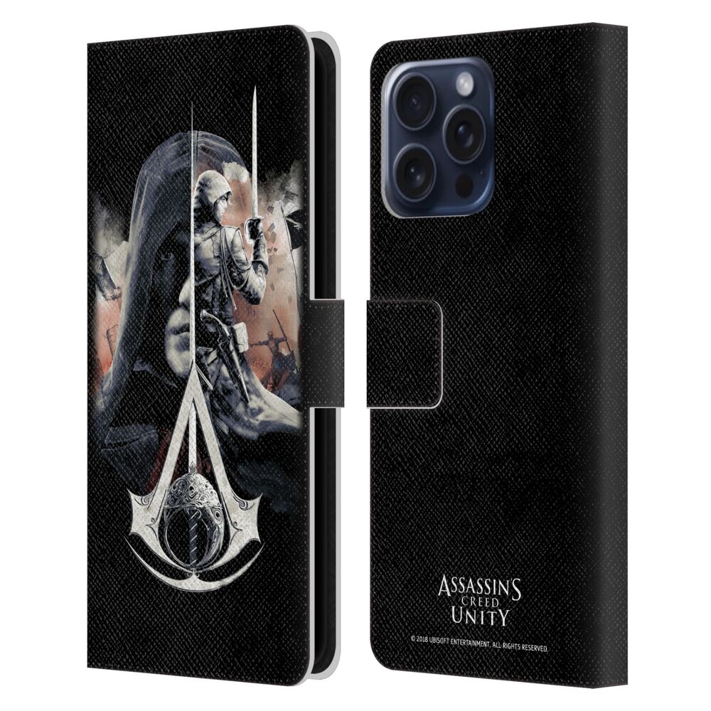 ASSASSINS CREED アサシンクリード - Unity Character Art / Crest And Sword レザー手帳型 / Apple iPhoneケース - PGS