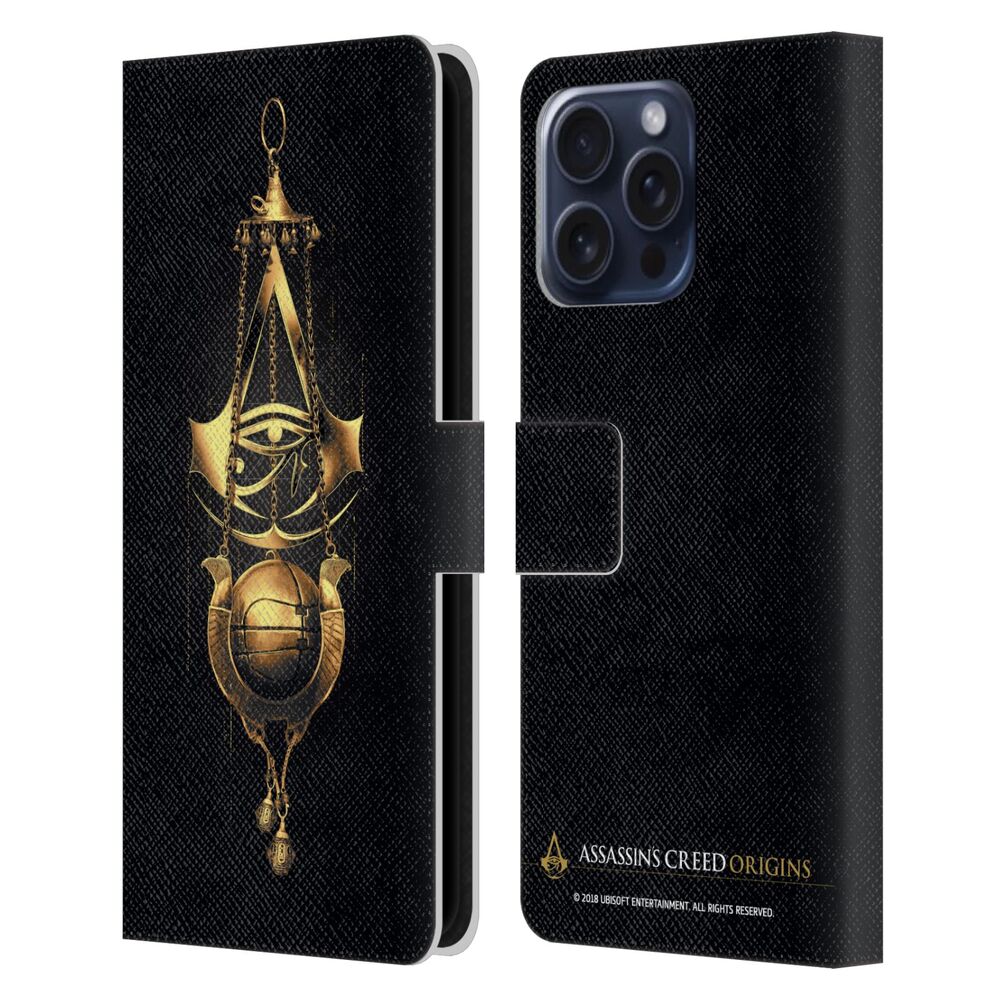 ASSASSINS CREED アサシンクリード - Origins Crests / Piece of Eden レザー手帳型 / Apple iPhoneケース - PGS