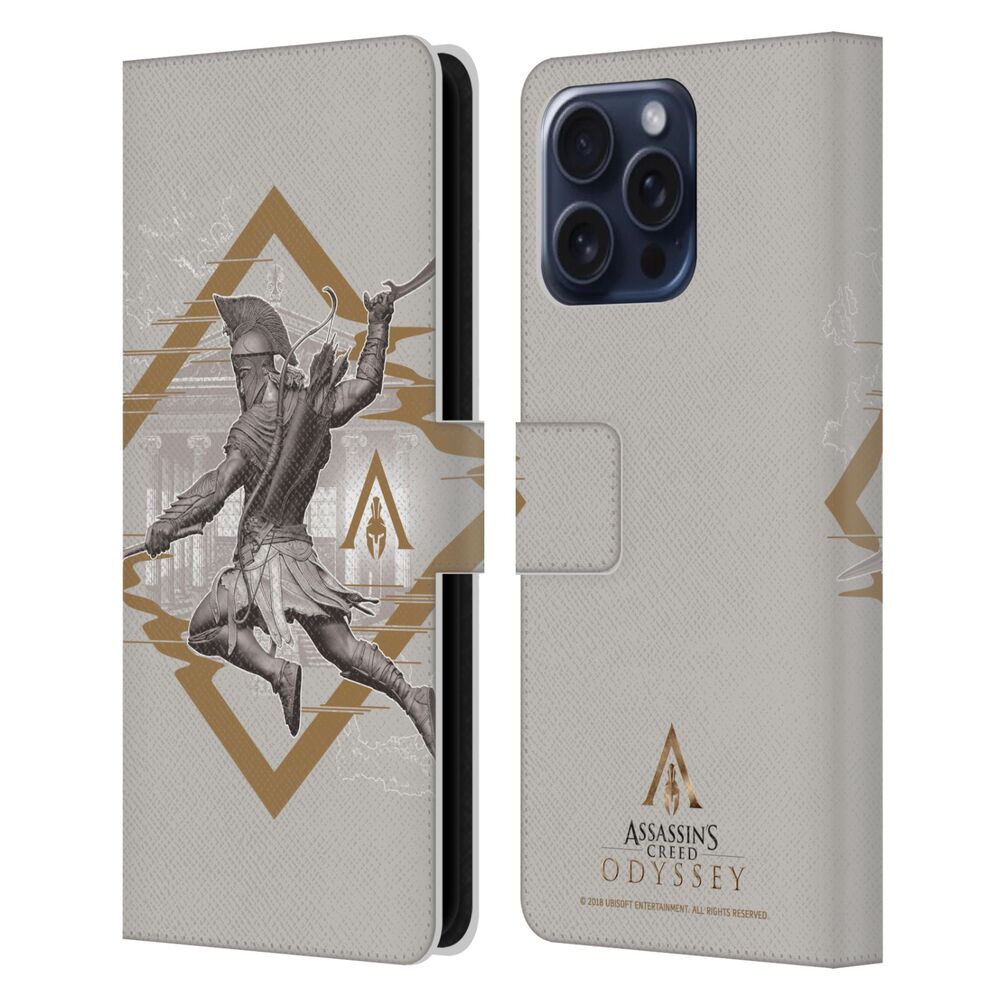 ASSASSINS CREED アサシンクリード - Odyssey Artwork / Alexios Map レザー手帳型 / Apple iPhoneケース - PGS