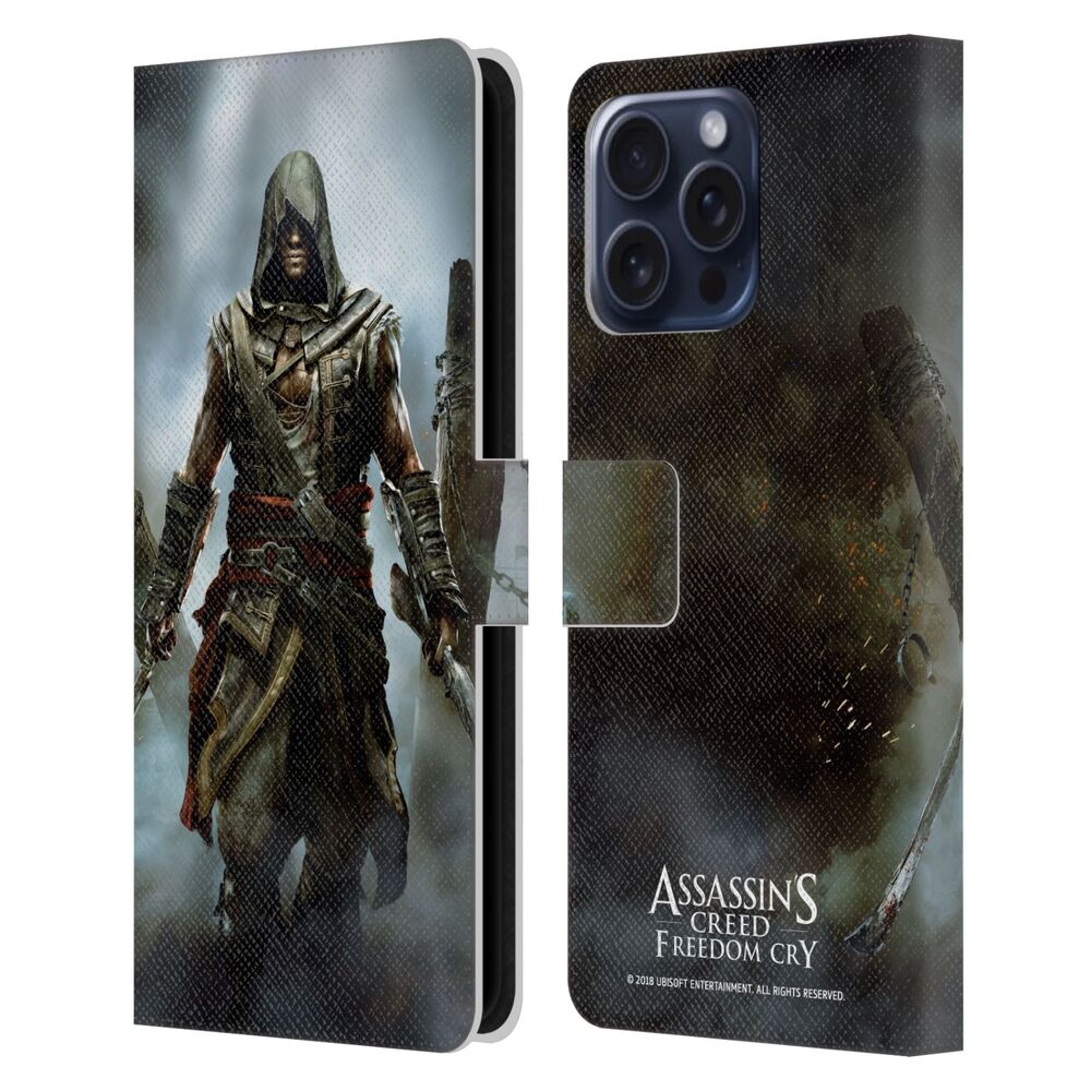 ASSASSINS CREED アサシンクリード - Black Flag Key Art / Edward Freedom Cry レザー手帳型 / Apple iPhoneケース - PGS
