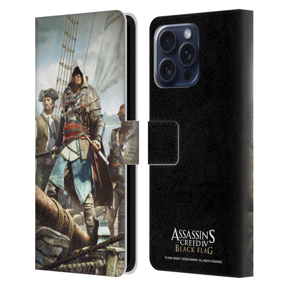 ASSASSINS CREED アサシンクリード - Black Flag Key Art / Edward Kenway レザー手帳型 / Apple iPhoneケース - PGS