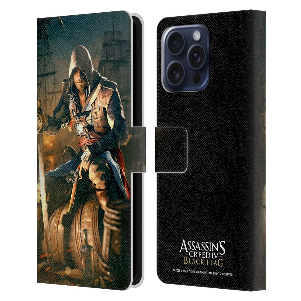 ASSASSINS CREED アサシンクリード - Black Flag Key Art / Edward After Battle レザー手帳型 / Apple iPhoneケース - PGS