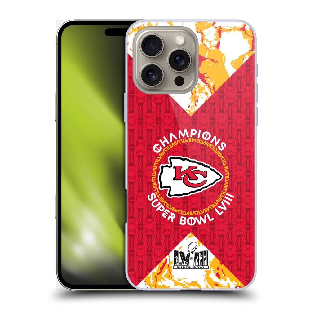 NFL ナショナルフットボールリーグ - 2024 Super Bowl LVIII Champions / Kansas City Chiefs Patterns ハード case / Apple iPhoneケース - PGS