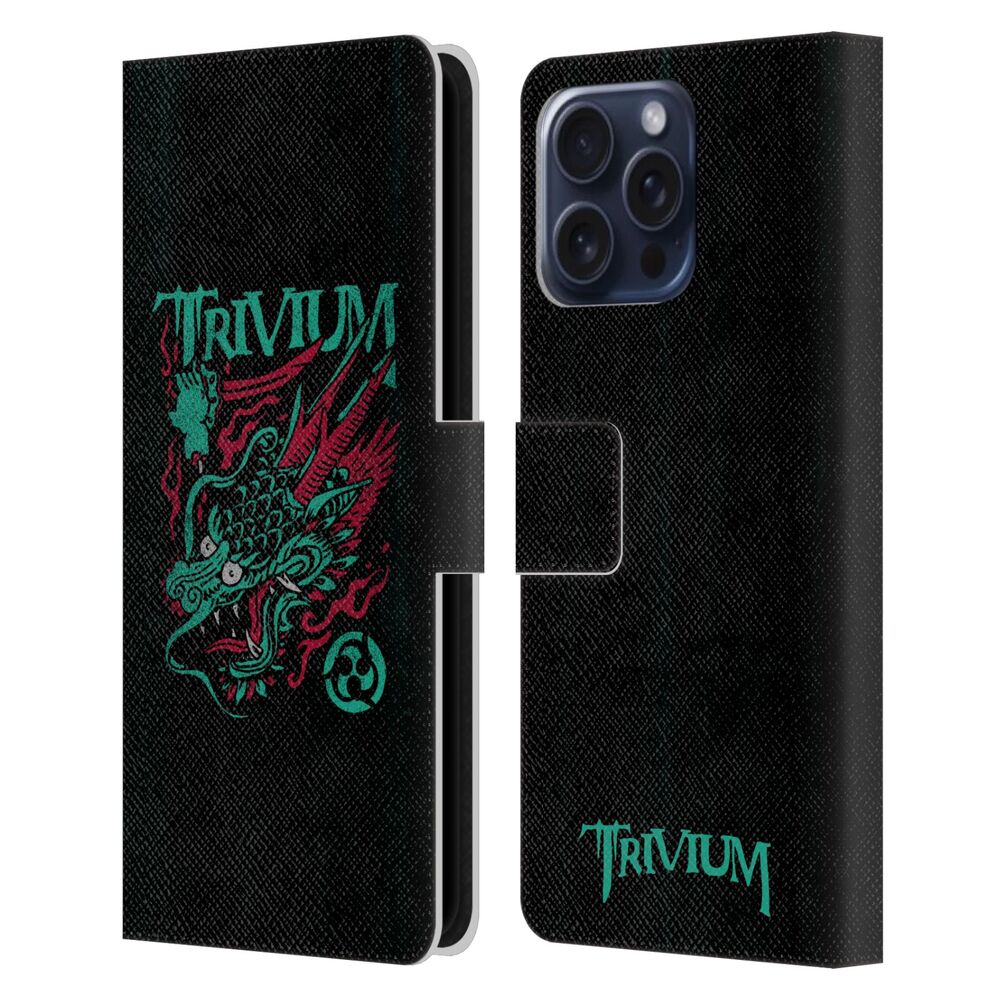 TRIVIUM トリヴィアム - Graphics / Screaming Dragon レザー手帳型 / Apple iPhoneケース - PGS