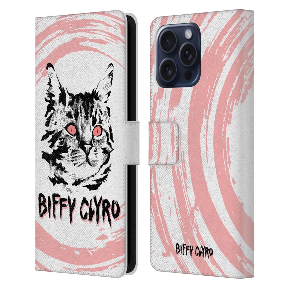 BIFFY CLYRO ビッフィクライロ - Graphics / Cat レザー手帳型 / Apple iPhoneケース - PGS