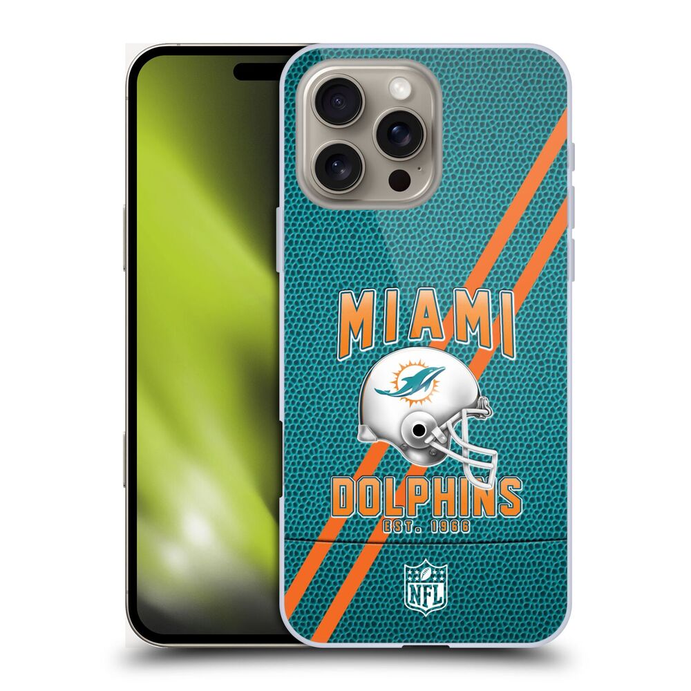 MIAMI DOLPHINS(NFL) マイアミドルフィンズ マイアミドルフィンズ - Football Stripes ハード case / Apple iPhoneケース - PGS