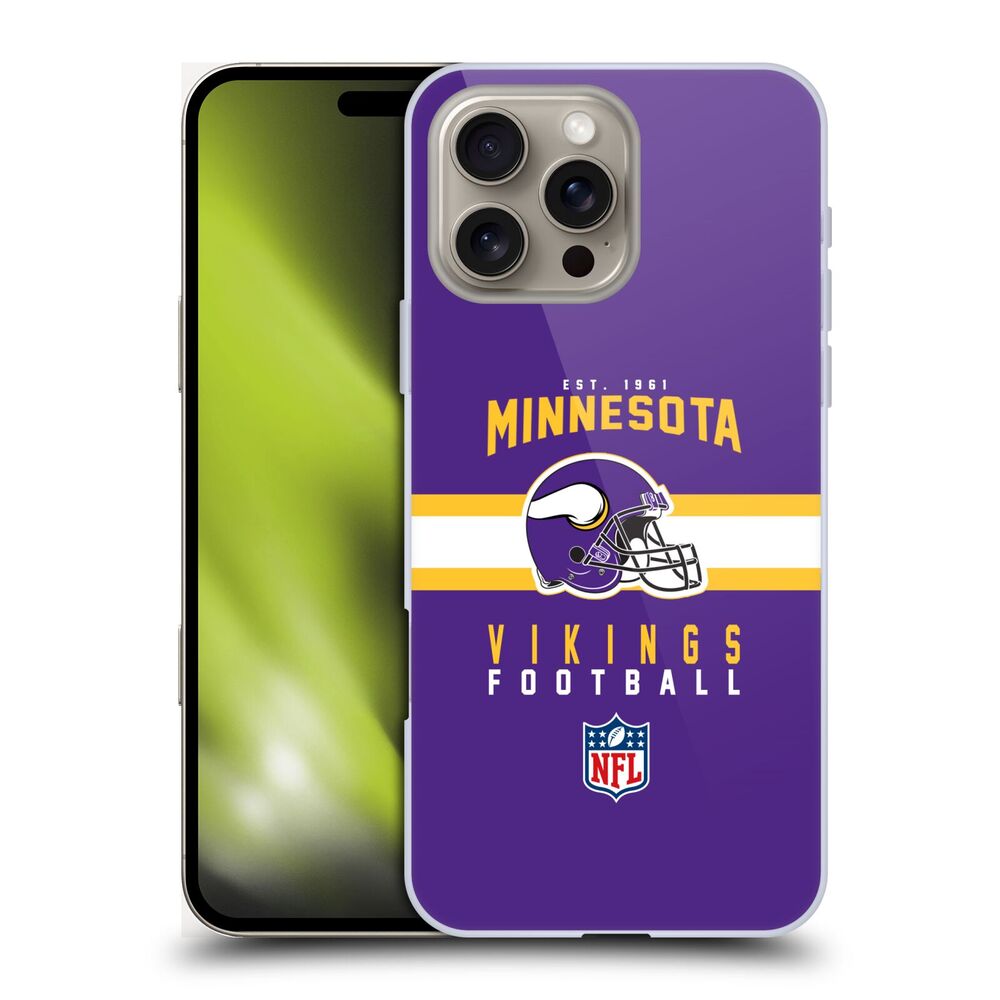 MINNESOTA VIKINGS(NFL) ミネソタバイキングス ミネソタバイキングス - Helmet Typography ハード case / Apple iPhoneケース - PGS