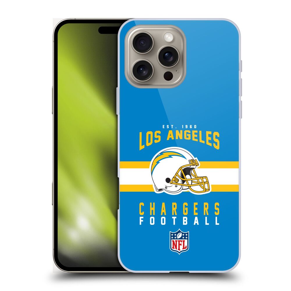 LOS ANGELES CHARGERS(NFL) ロサンゼルスチャージャーズ ロサンゼルスチャージャーズ - Helmet Typography ハード case / Apple iPhoneケース - PGS