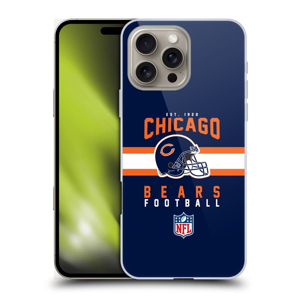 CHICAGO BEARS(NFL) シカゴベアーズ シカゴベアーズ - Helmet Typography ハード case / Apple iPhoneケース - PGS