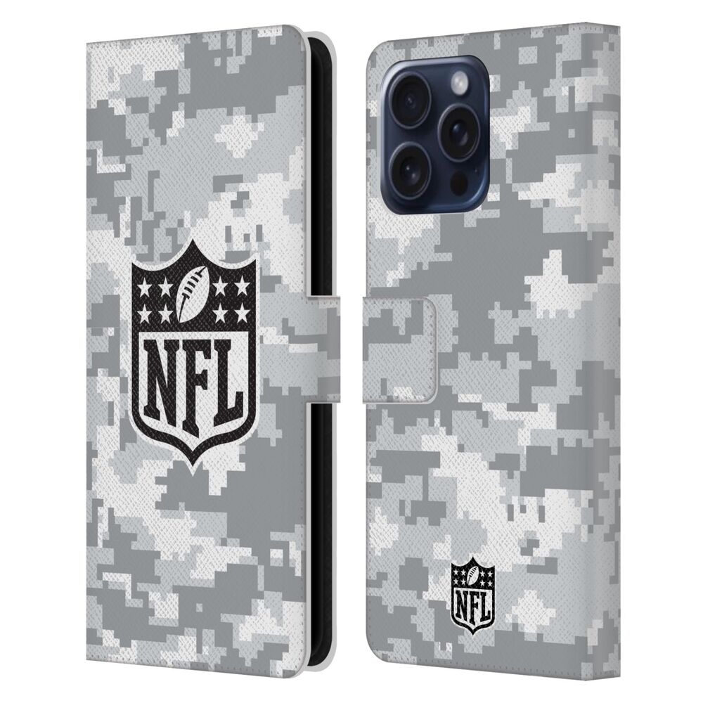 NFL ナショナルフットボールリーグ - Shield / Digital Camouflage レザー手帳型 / Apple iPhoneケース - PGS