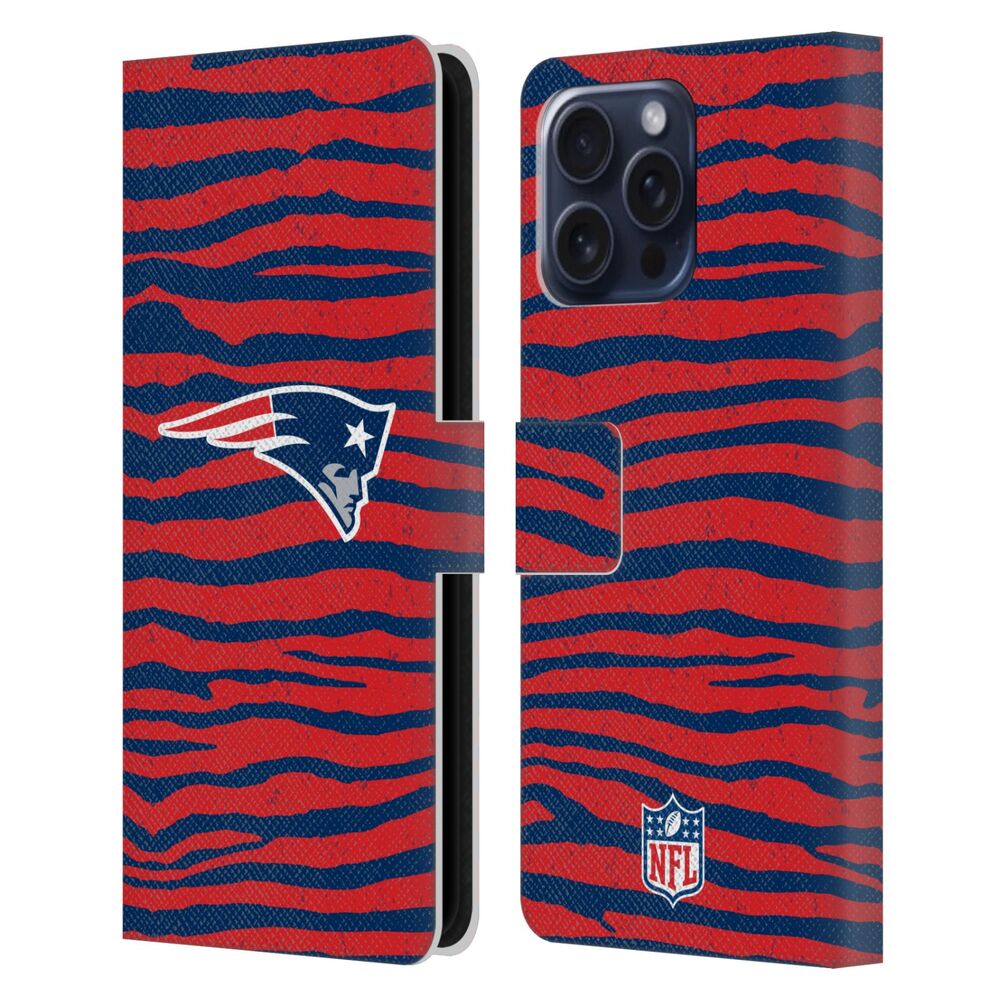 NEW ENGLAND PATRIOTS(NFL) パッツ パッツ - Zebra Animal Print レザー手帳型 / Apple iPhoneケース - PGS
