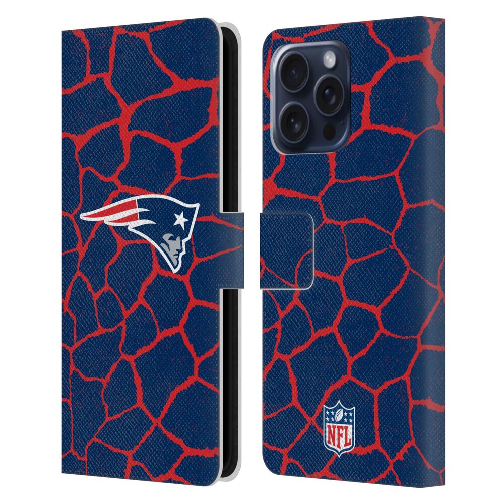NEW ENGLAND PATRIOTS(NFL) パッツ パッツ - Giraffe Animal Print レザー手帳型 / Apple iPhoneケース - PGS