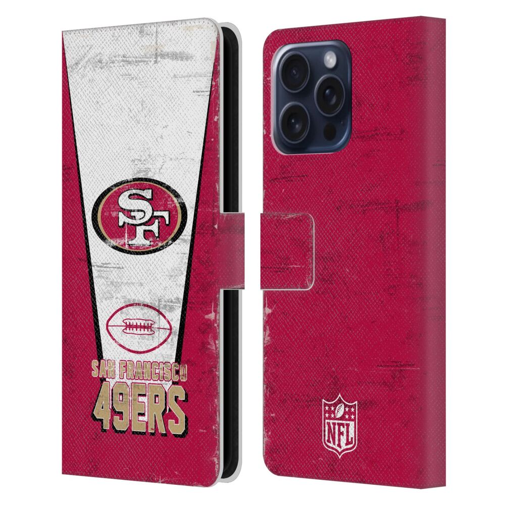 SAN FRANCISCO 49ERS(NFL) ナイナーズ ナイナーズ - Banner レザー手帳型 / Apple iPhoneケース - PGS