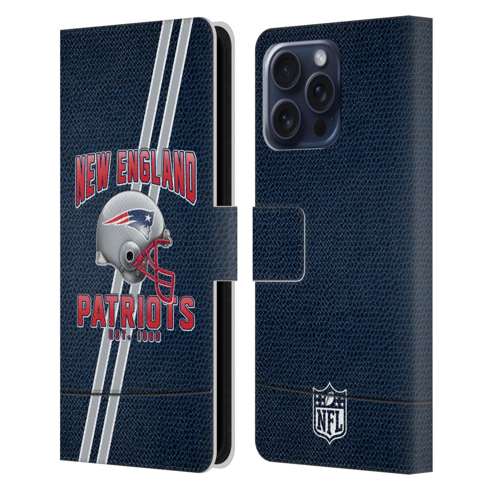 NEW ENGLAND PATRIOTS(NFL) パッツ パッツ - Football Stripes レザー手帳型 / Apple iPhoneケース - PGS