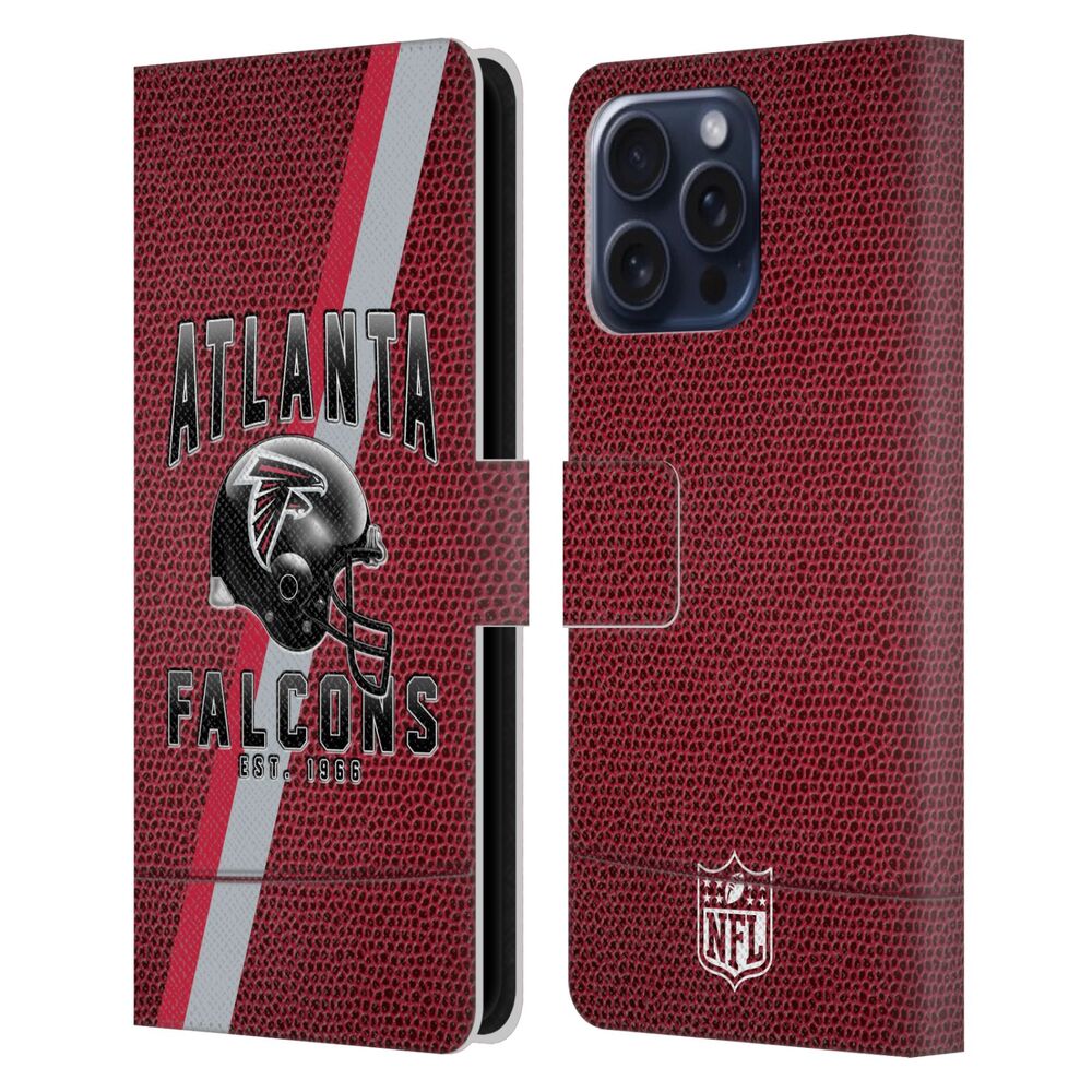 ATLANTA FALCONS(NFL) アトランタファルコンズ アトランタファルコンズ - Football Stripes レザー手帳型 / Apple iPhoneケース - PGS