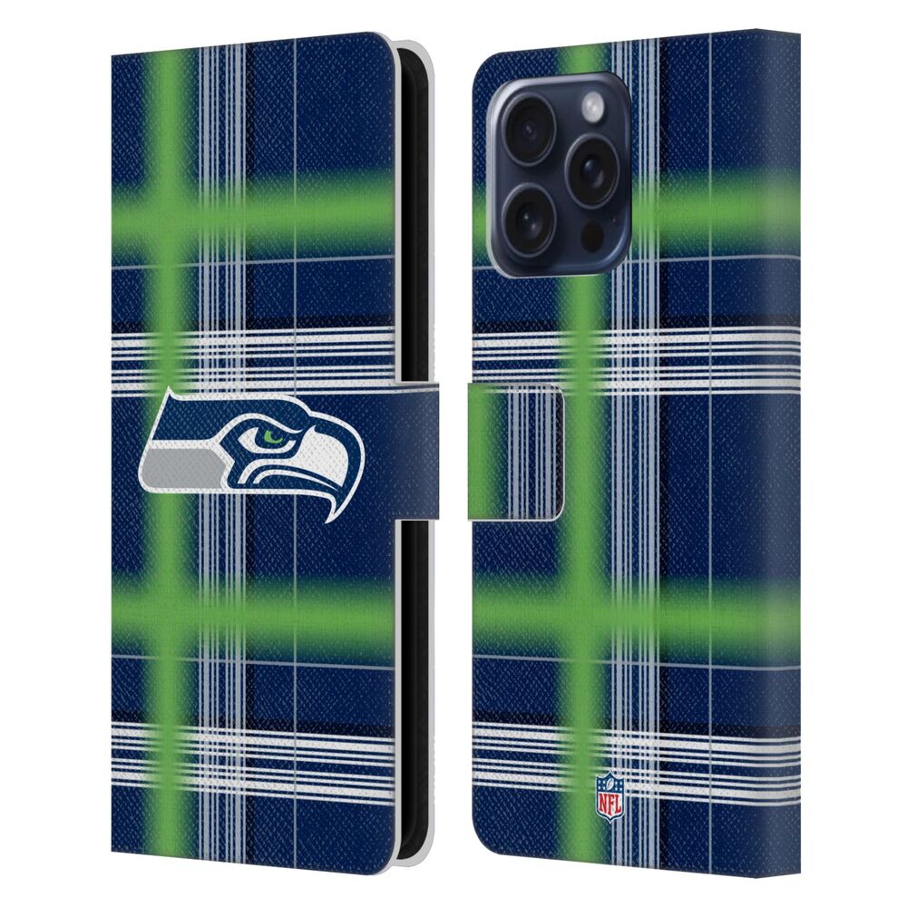 SEATTLE SEAHAWKS(NFL) シアトルシーホークス シアトルシーホークス - Plaid レザー手帳型 / Apple iPhoneケース - PGS